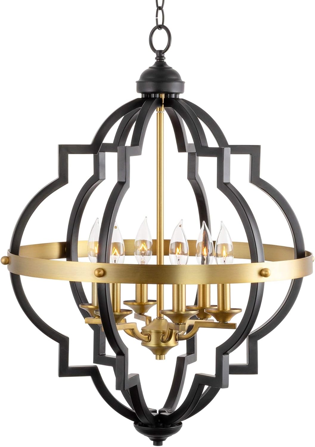 6-Light Rustic Farmhouse Chandelier D842