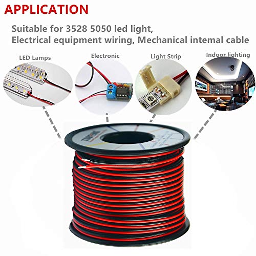18 AWG 20 Feet 10 ft Black 10 ft Red 18 Gauge Silicone Wire Hook Up Wire Cable Flexible Tinned Copper Wire G233