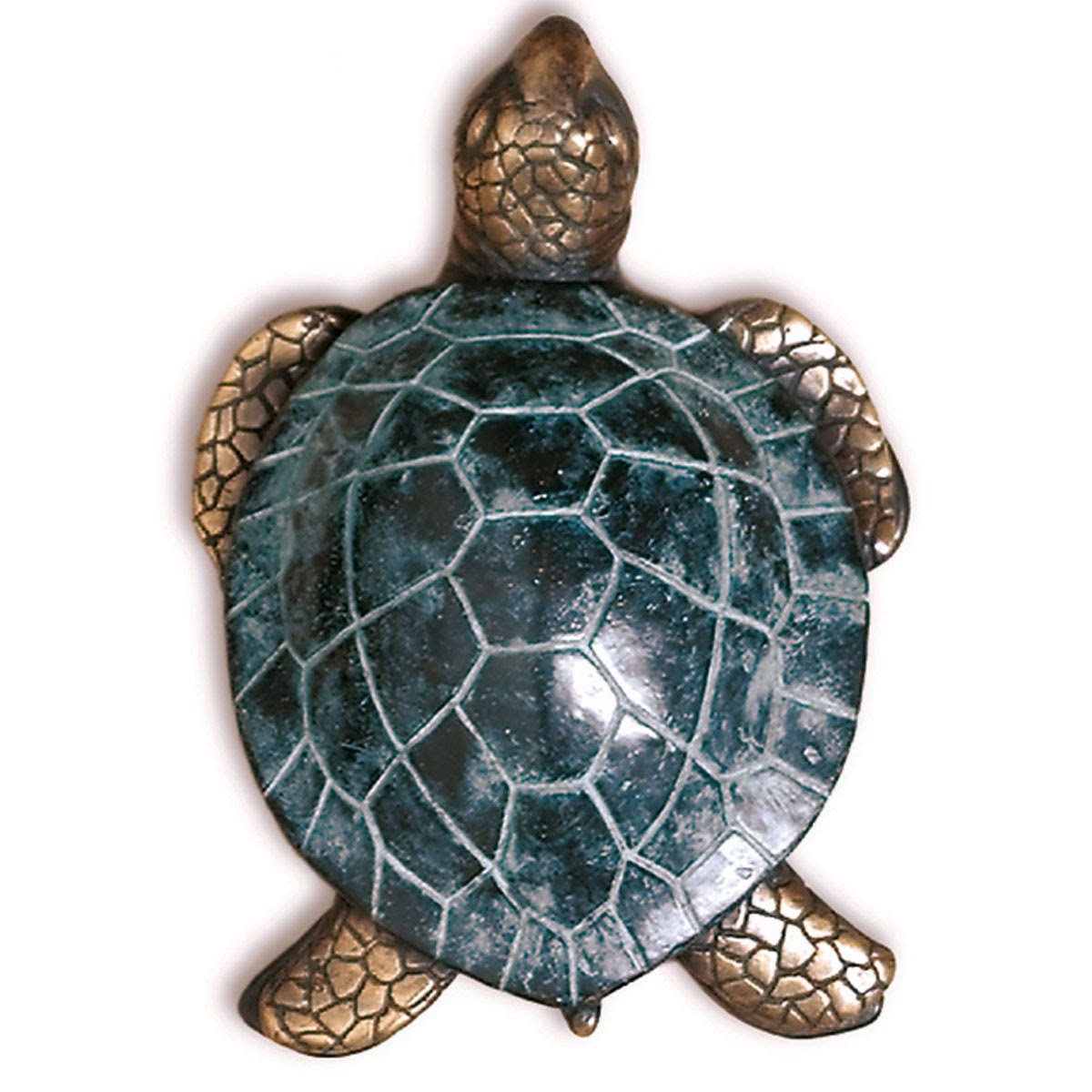 Antiqued Solid Brass Sea Turtle Door Knocker Q26813