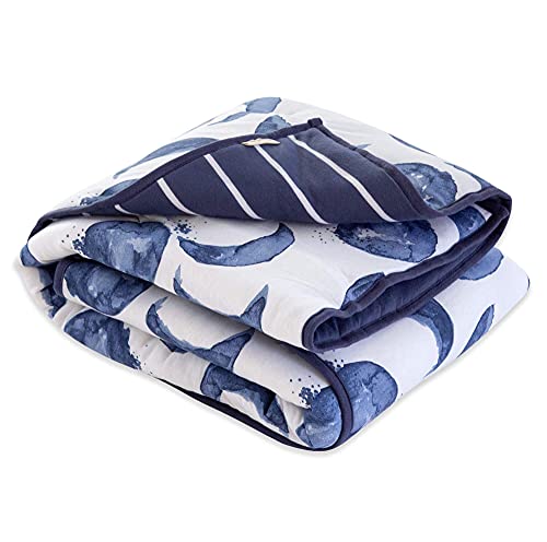 100% Organic Cotton Jersey Knit Reversible Quilt Blanket, 37 x 46 Inch D54880