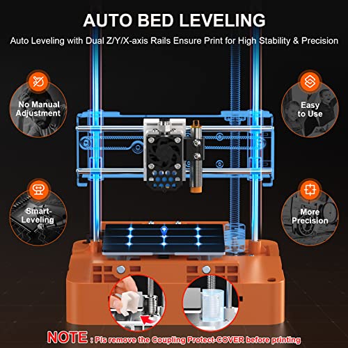 Mini 3D Printer, FDM 3D Printer, Fully Assembled Auto Leveling, Resume Printing, Removable Flexible Magnetic Build Plate R889556