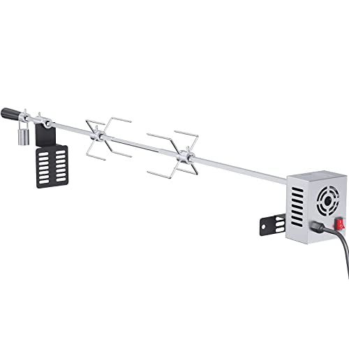 Stainless Steel Electric Grill Rotisserie Kit with 32"/39" Hexagon Spit Rod Z191879