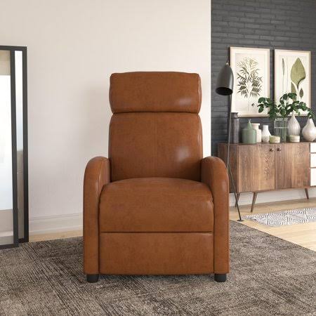 Camel Faux Leather Recliner Chair Z6178