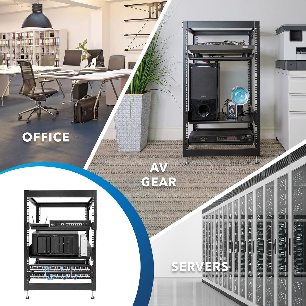 15U Server Rack with 2 Shelves N902622