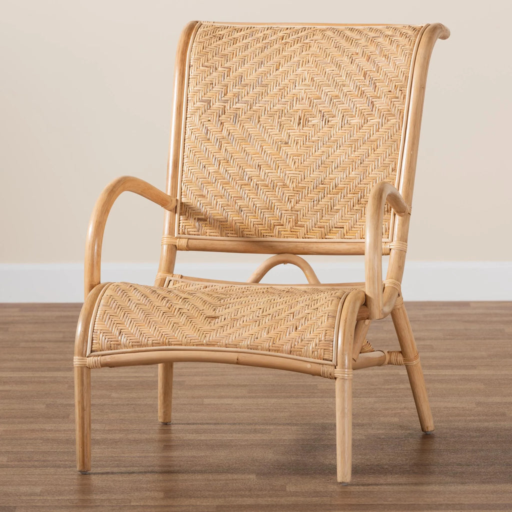 Natural Brown Rattan Lounge Chair M3379