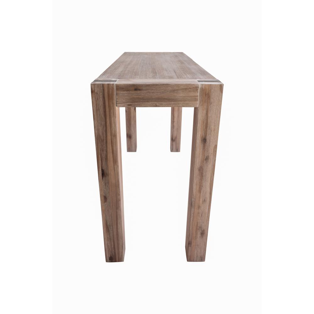Brushed Driftwood Acacia Wood Media Console Table C8553