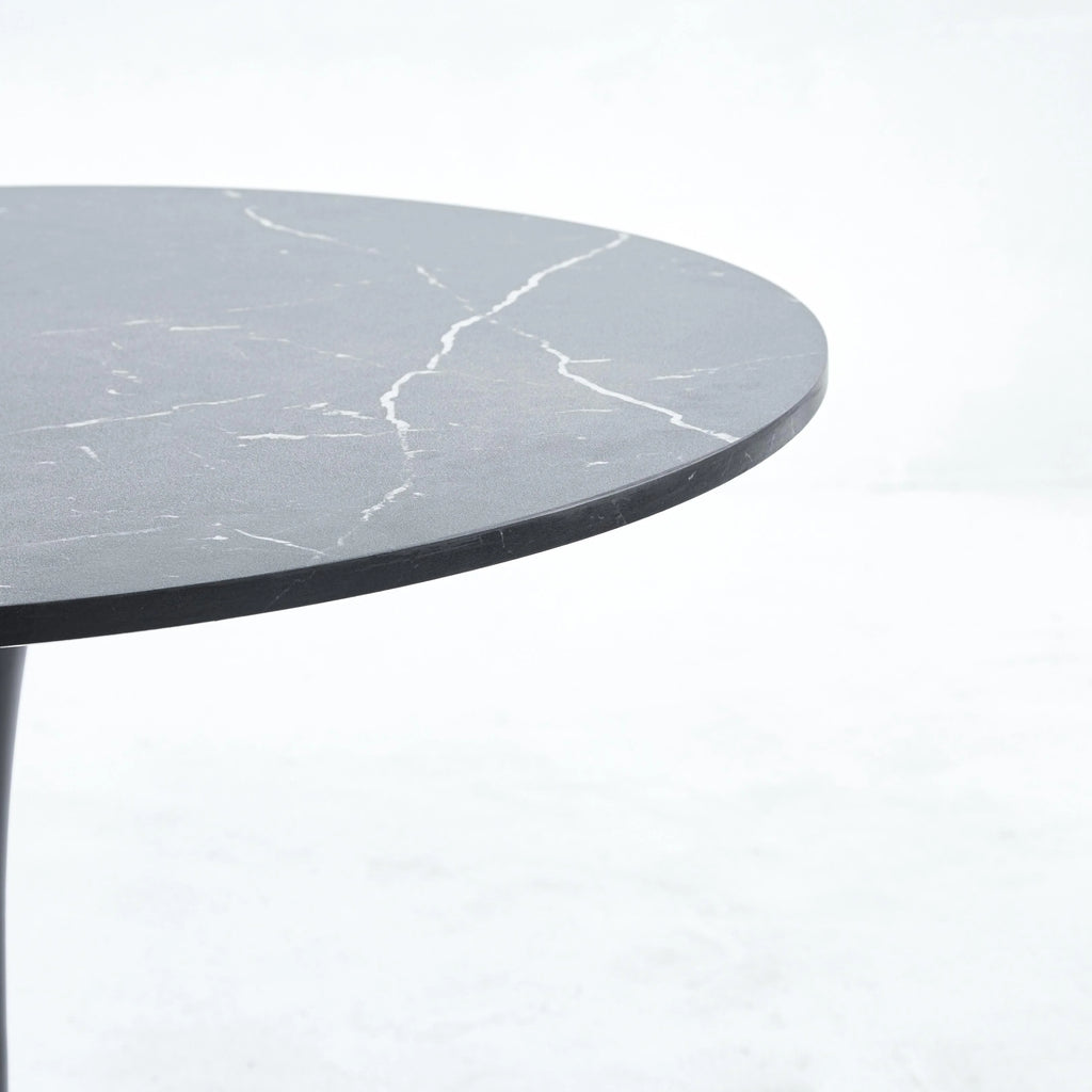 31.5" Wood Mid-century Dining Table with Marble Top S325650