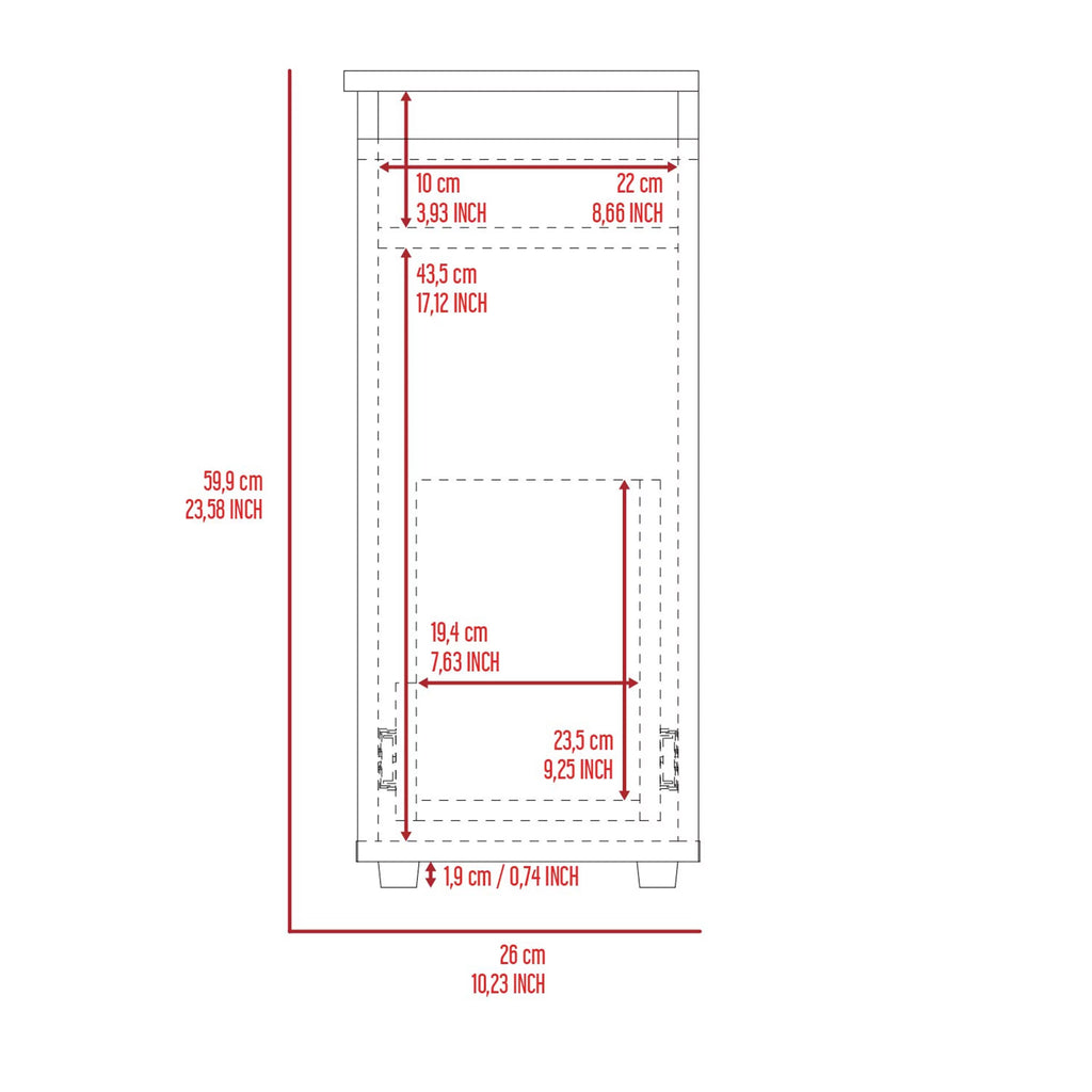 White Bathroom Storage Cabinet H80997