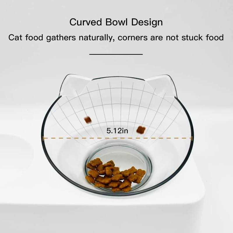 Tilted Cat Bowl Set for Food and Water S415