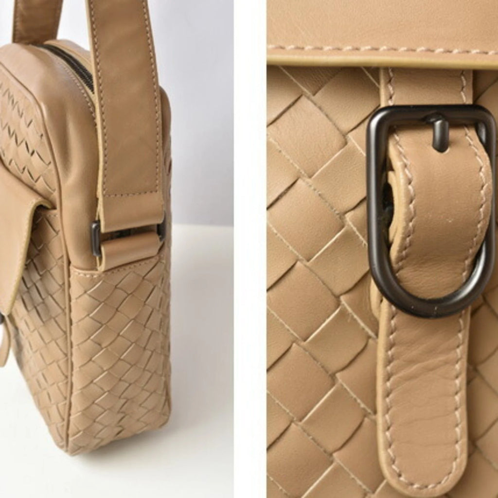 Camel Leather Shoulder Bag Y993