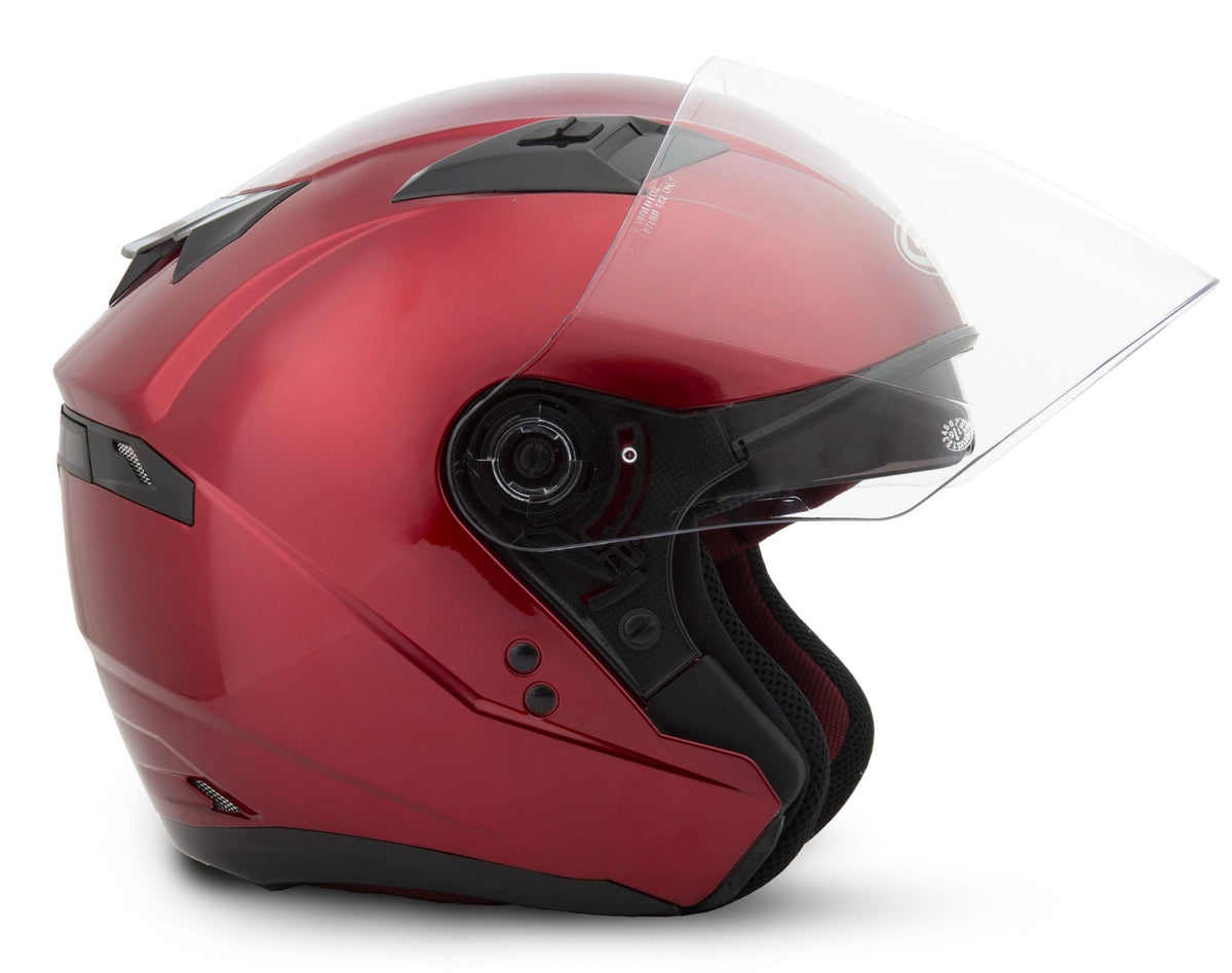 Open-Face Helmet Candy Red N54561
