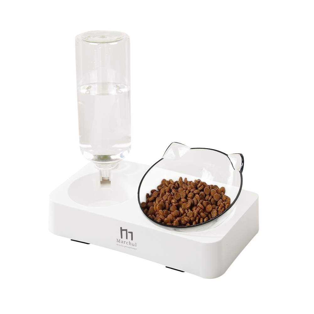 Tilted Cat Bowl Set for Food and Water S415