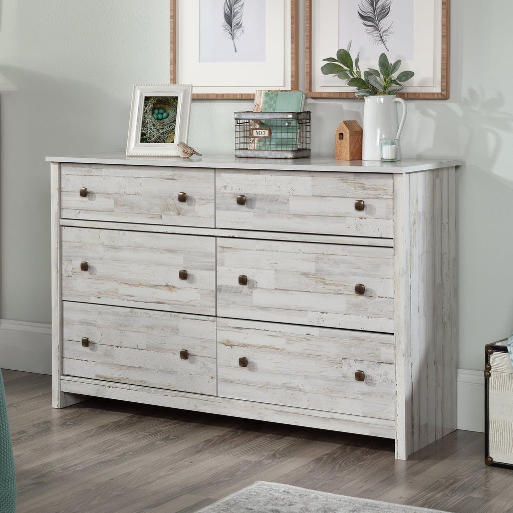 White 6-Drawer Dresser Y905