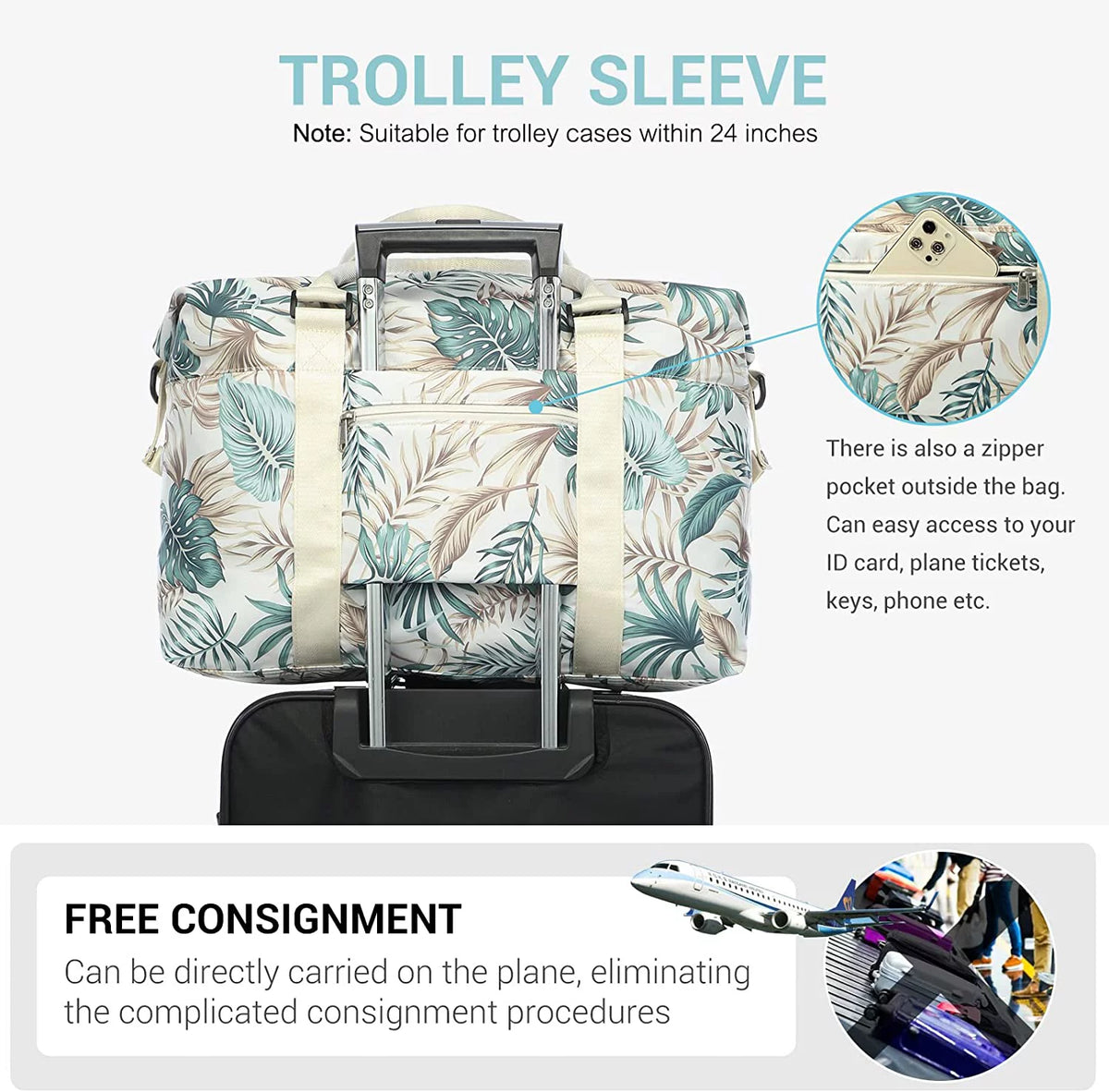 Large Travel Duffel Bag with Wet & Dry Separation C617485