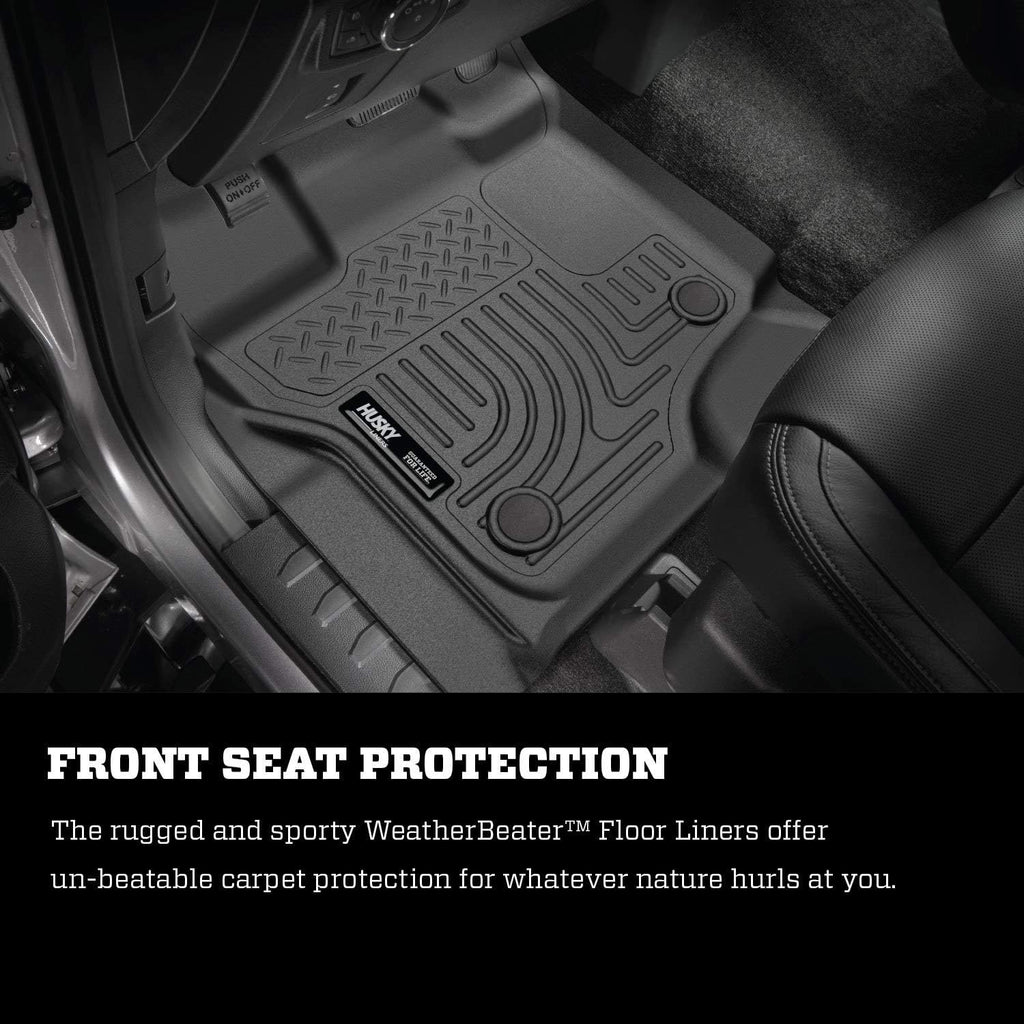 Black 2nd Seat Full Coverage Floor Liner for 2009-2014 Ford F-150 SuperCrew Cab V844