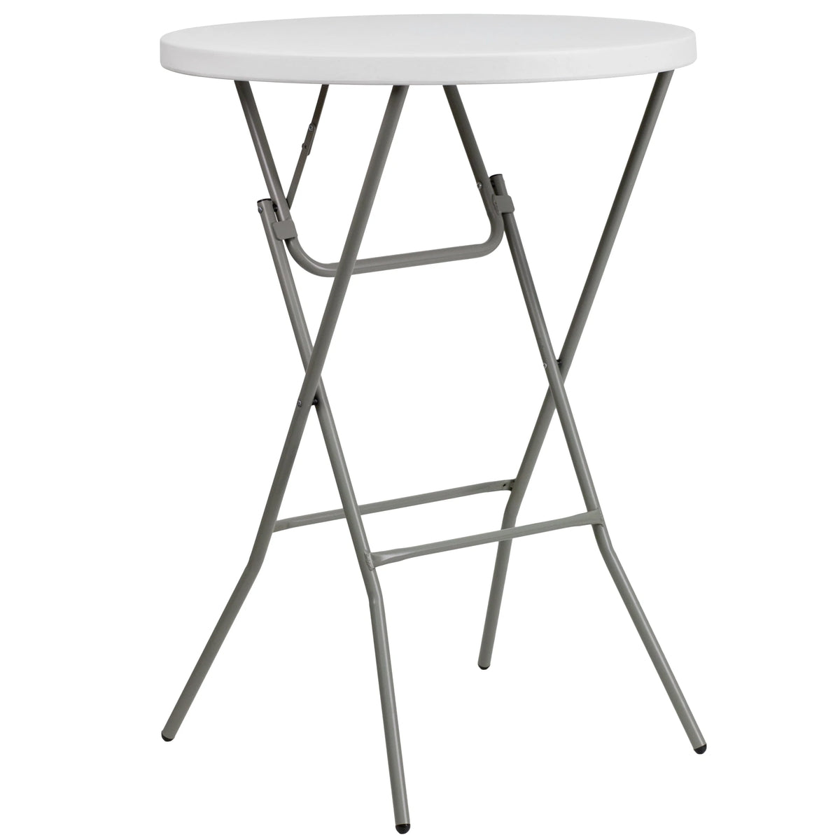 2.6-Foot Round Granite White Plastic Folding Table I1158
