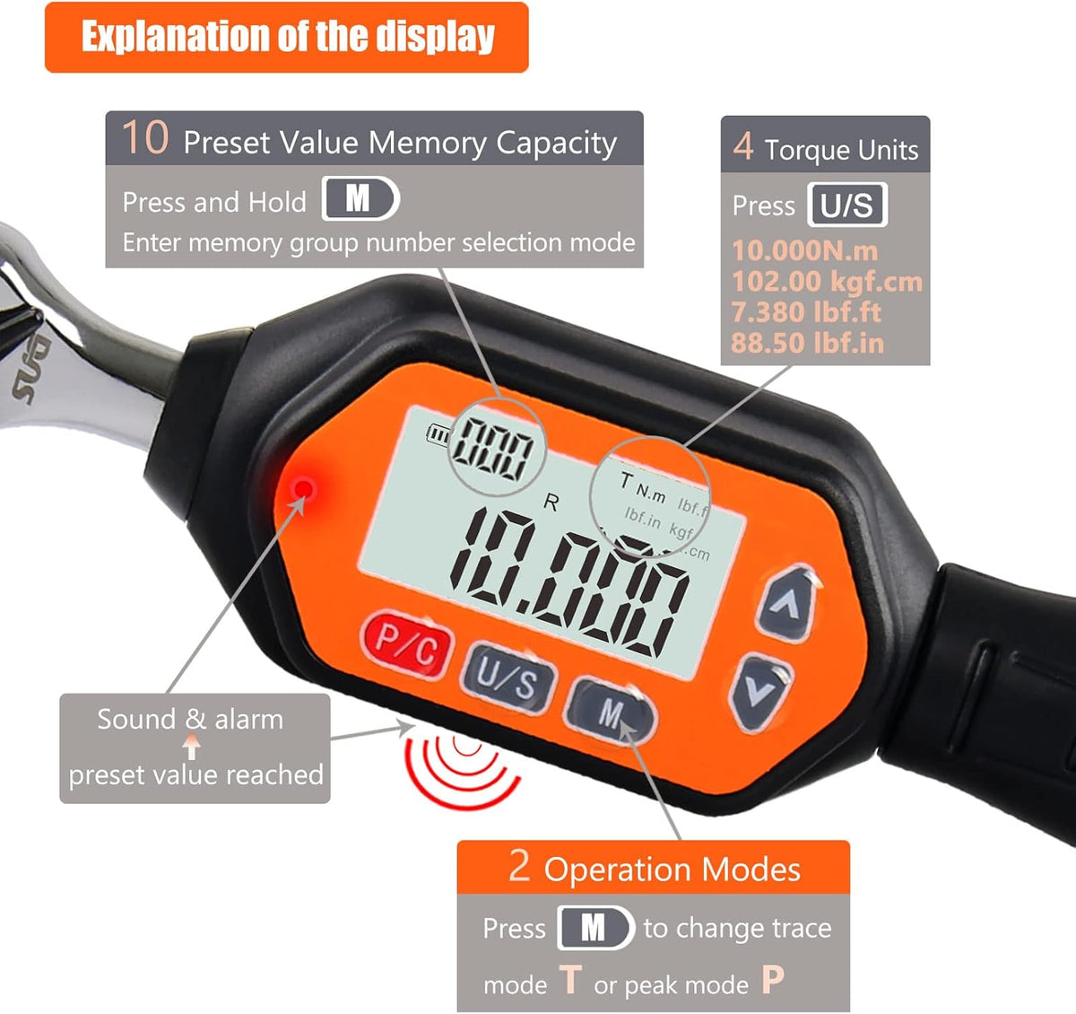 1/4-inch Drive Mini Digital Torque Wrench P34940