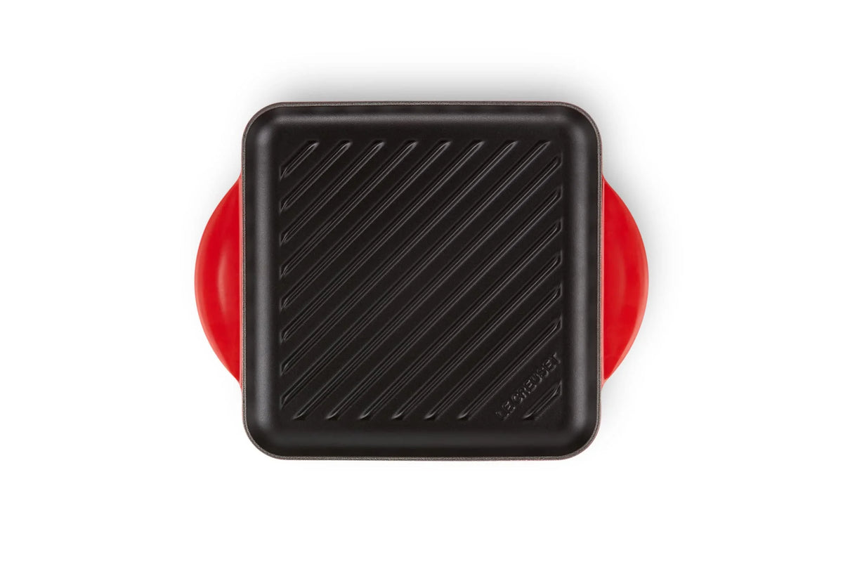 9.5" Enameled Cast Iron Square Skillet Grill E522
