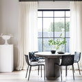 Black Leather Weave Dining Chair D9902