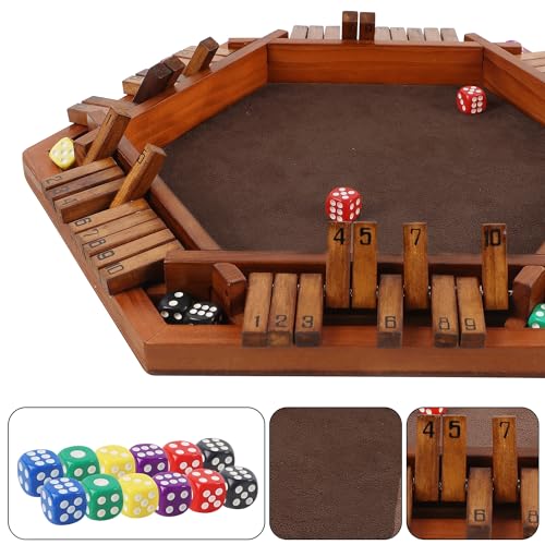 Wooden Shut The Box Dice Game Set V155344