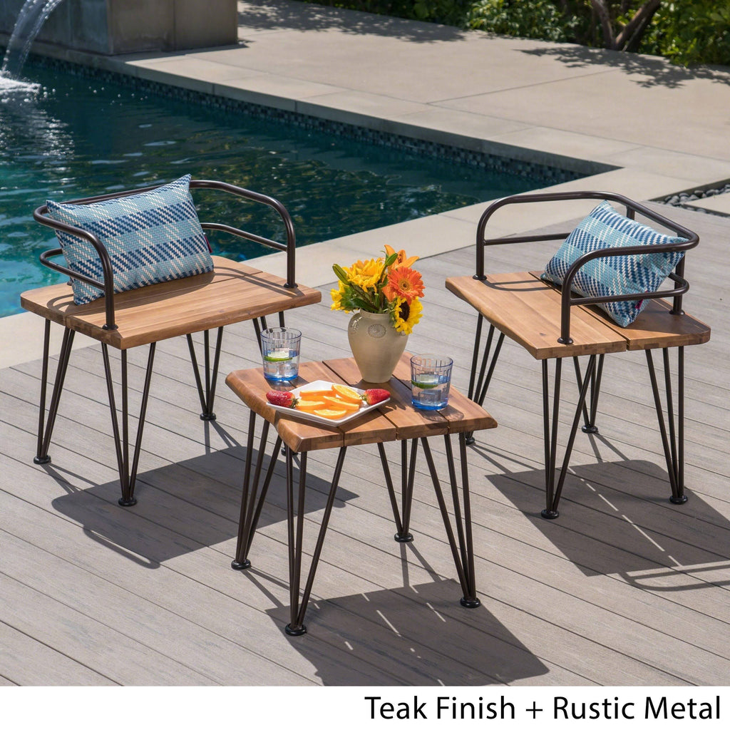 3-Piece Acacia Wood Chat Set I6471
