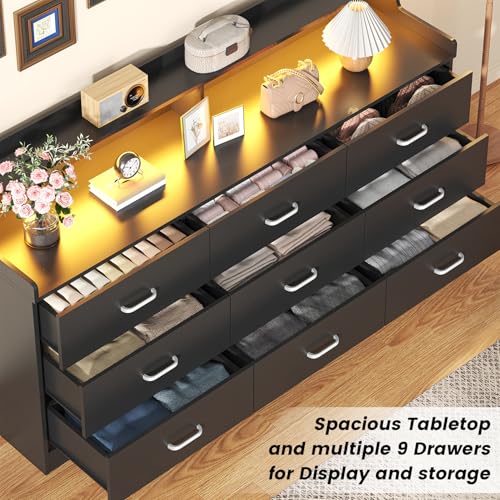 Light Oak 6 Drawer Dresser D4643