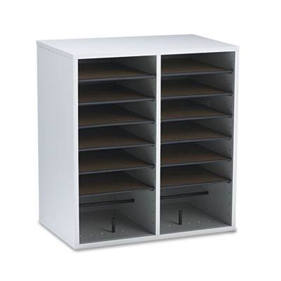 16 Compartments Adjustable Shelves Literature Organizer E42074