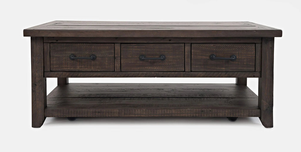 48" Rustic Reclaimed Pine 3 Drawer Coffee Table T893