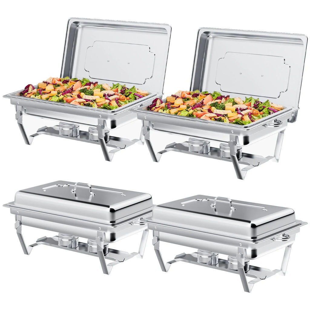 4 Pack 8QT Stainless Steel Chafing Dish Buffet Set Y23949