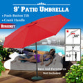 9ft 8-Rib Patio Umbrella E510670