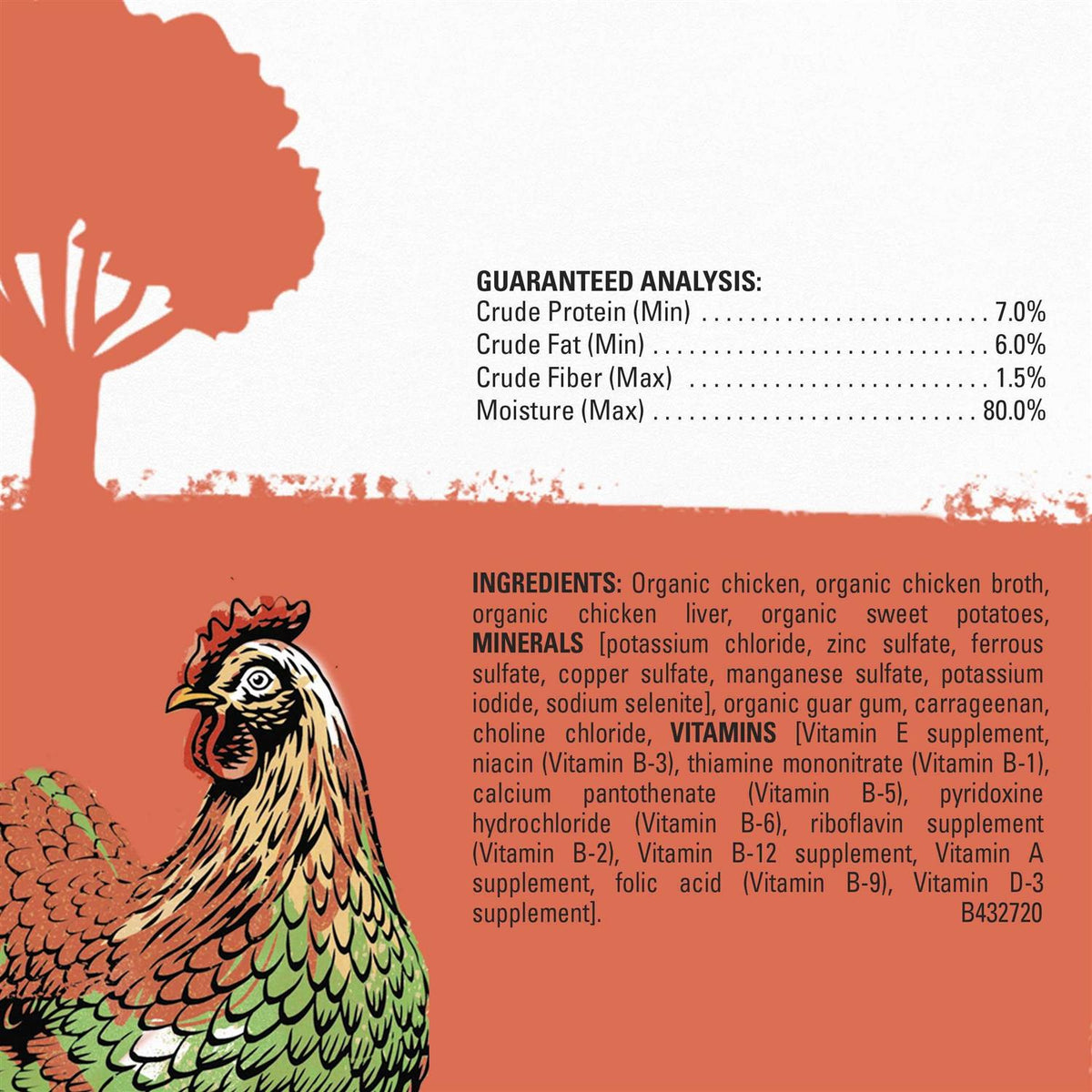 Organic Chicken Recipe Wet Dog Food E805