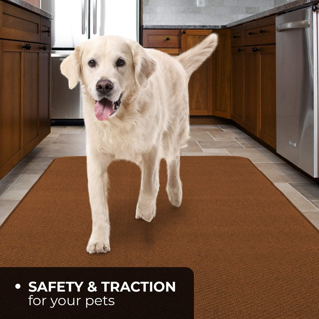 Toffee Brown Skid-Resistant Carpet Runner 8 Feet X 36 Inches B260268