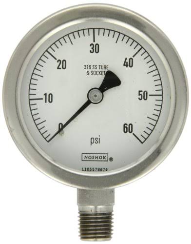 1/2 NPT Stainless Steel Gauge K7436