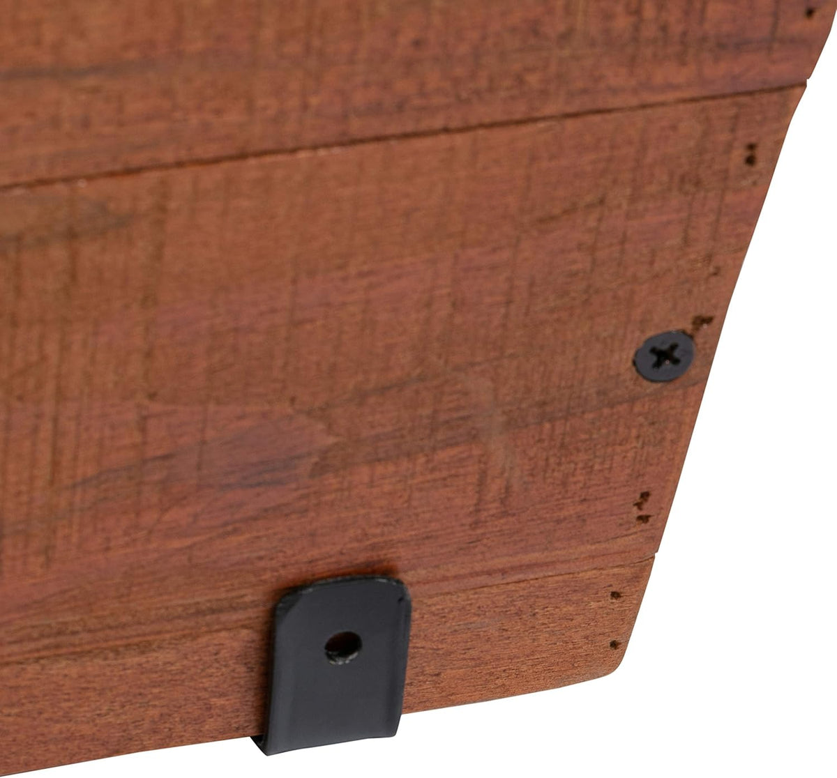 Recycled Wood Rectangular Hanging Planter, 2-Pack, Brown, 18.9" x 7.87" x 7.5" N2217
