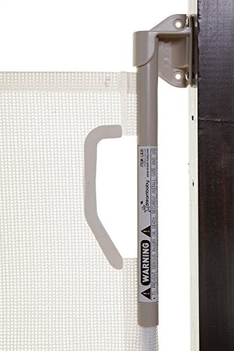 White Retractable Mesh Baby Gate, 33" Tall, 55" Wide T300
