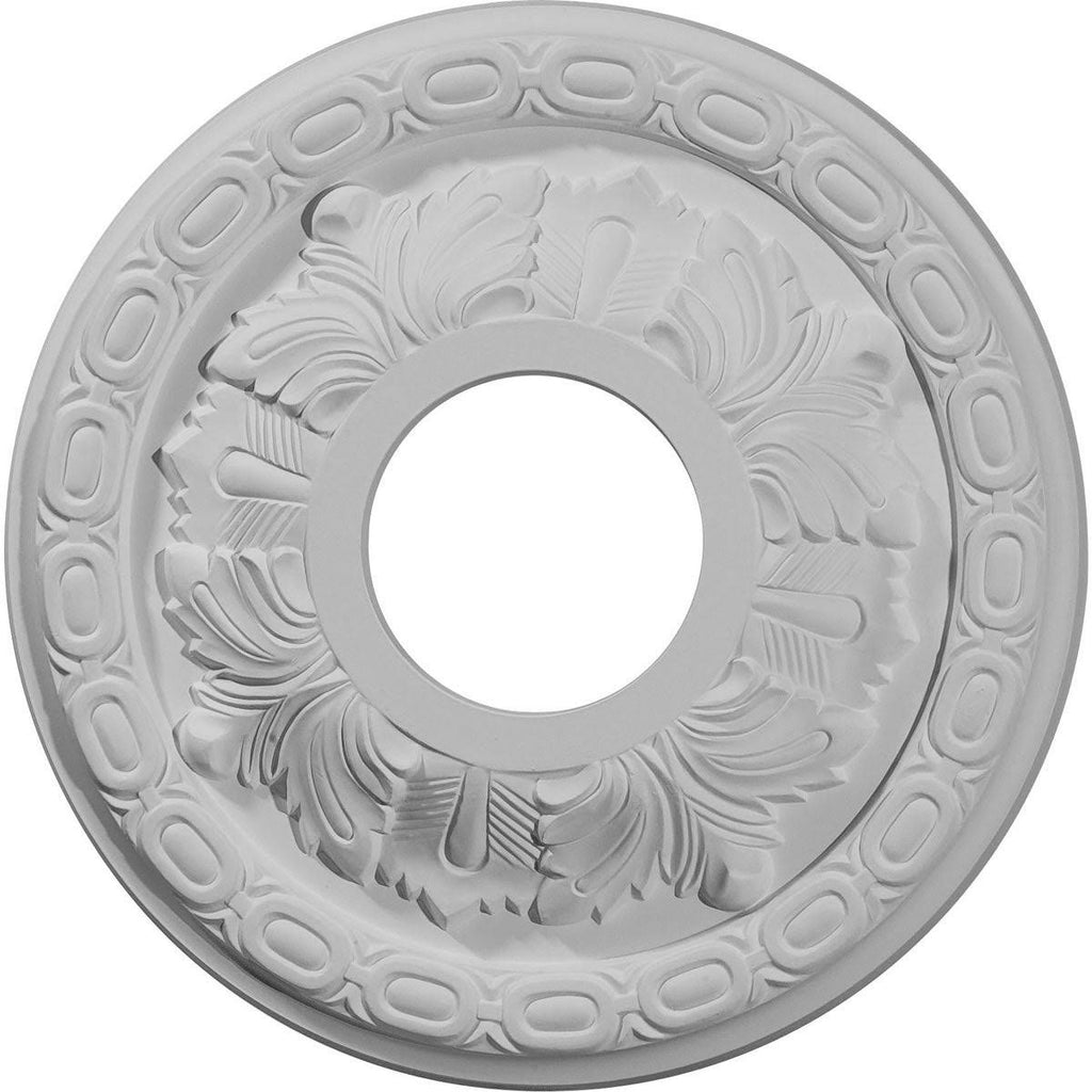 Leaf Ceiling Medallion Hand-Painted Smokey Topaz C379
