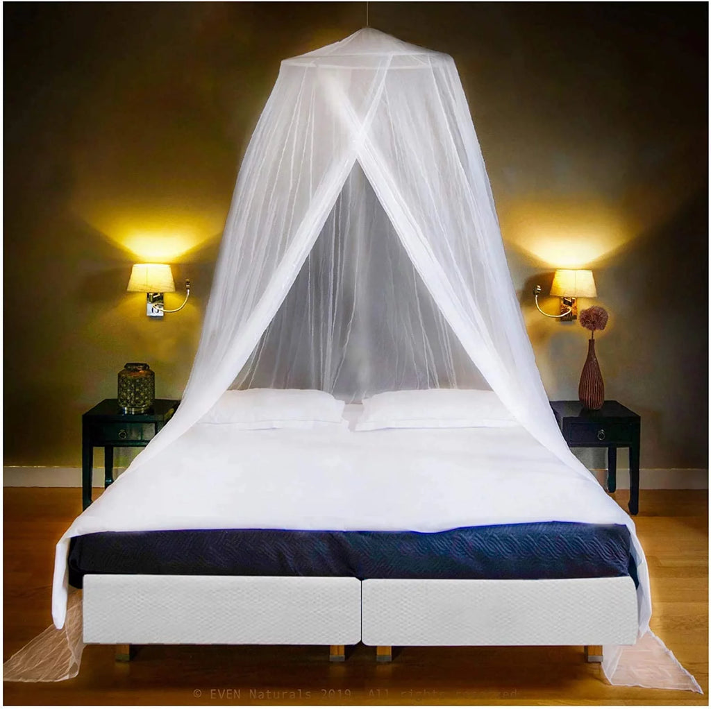 Ultra Large Mosquito Net Bed Canopy, Single to King Size, Mesh 380, 2 Entries, Storage Bag U721602
