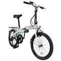 White 7 Speed Folding Compact Bike U35165