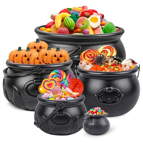Black Plastic Cauldron Bowl M7705