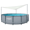 Triangular White Above Ground Swimming Pool Canopy B512975