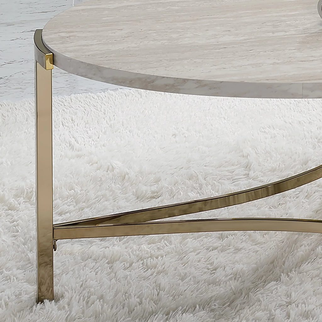48-inch Faux Marble Coffee Table L7915
