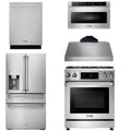 30 In. Propane Gas Range, Range Hood, Microwave Drawer, Refrigerator, Dishwasher E39305