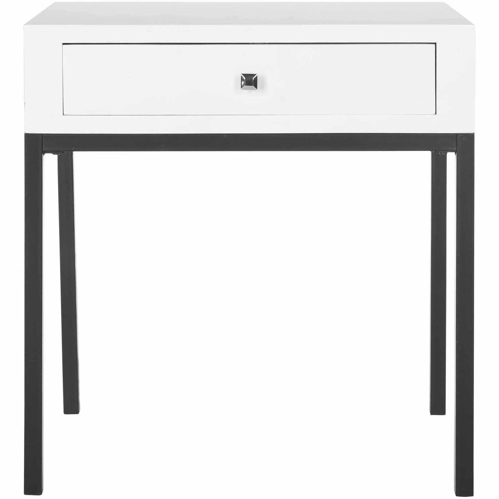 White End Table with Storage Drawer D86115