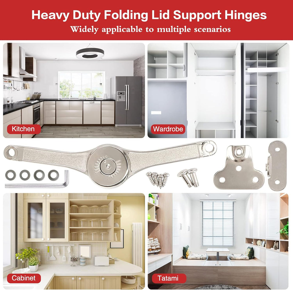 2 Pcs Soft Close Lid Support Hinges with Screwdriver N113131