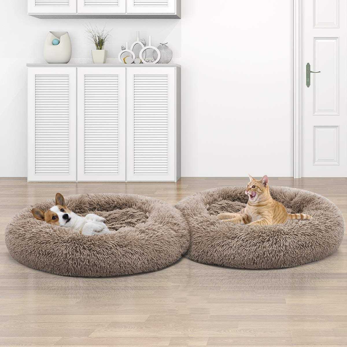 Orthopedic Donut Cuddler Round Dog Bed Washable Cat Cushion D249781
