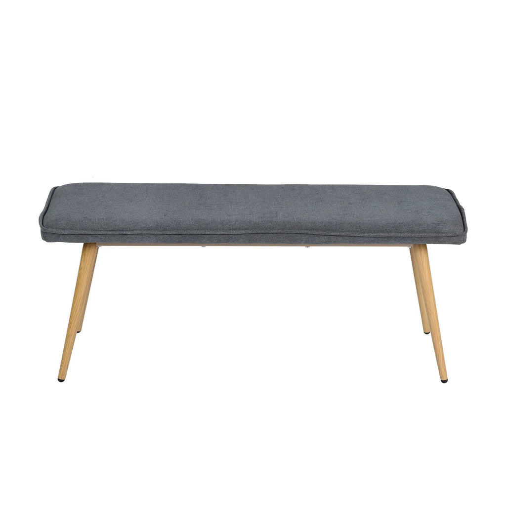 Charcoal Gray Upholstered Tufted Bench V883245