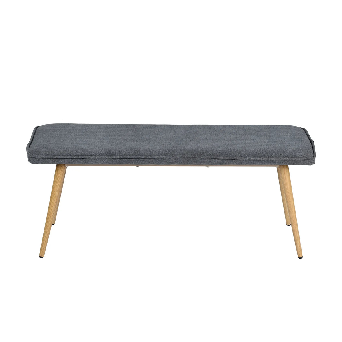 Charcoal Gray Upholstered Tufted Bench V883245