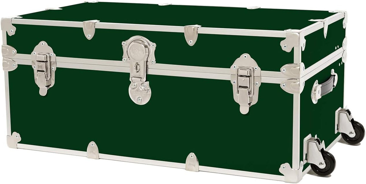 Large Armor Trunk with Removable Wheels 32x18x14 (Silver) W36543