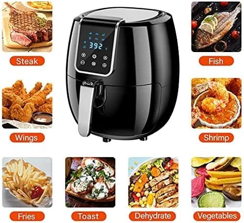 6-in-1 Air Fryer 7Qt/6.5L Black Q3143