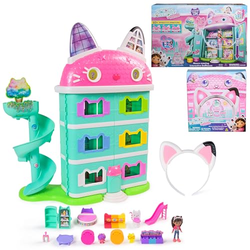Interactive Dollhouse with 7 Rooms, LCD Screen Eyes, Figures, Sound FX T556733